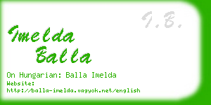 imelda balla business card